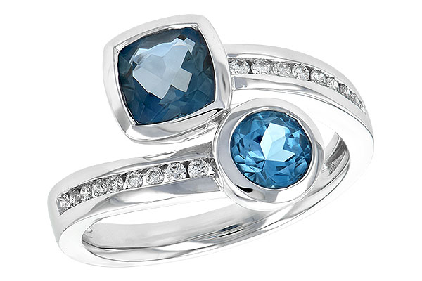 F189-81529: LDS RG 1.55 TW BLUE TOPAZ 1.70 TGW