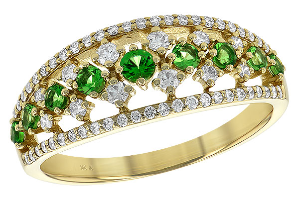 F190-64229: LDS RG .35 GREEN GARNET .67 TGW