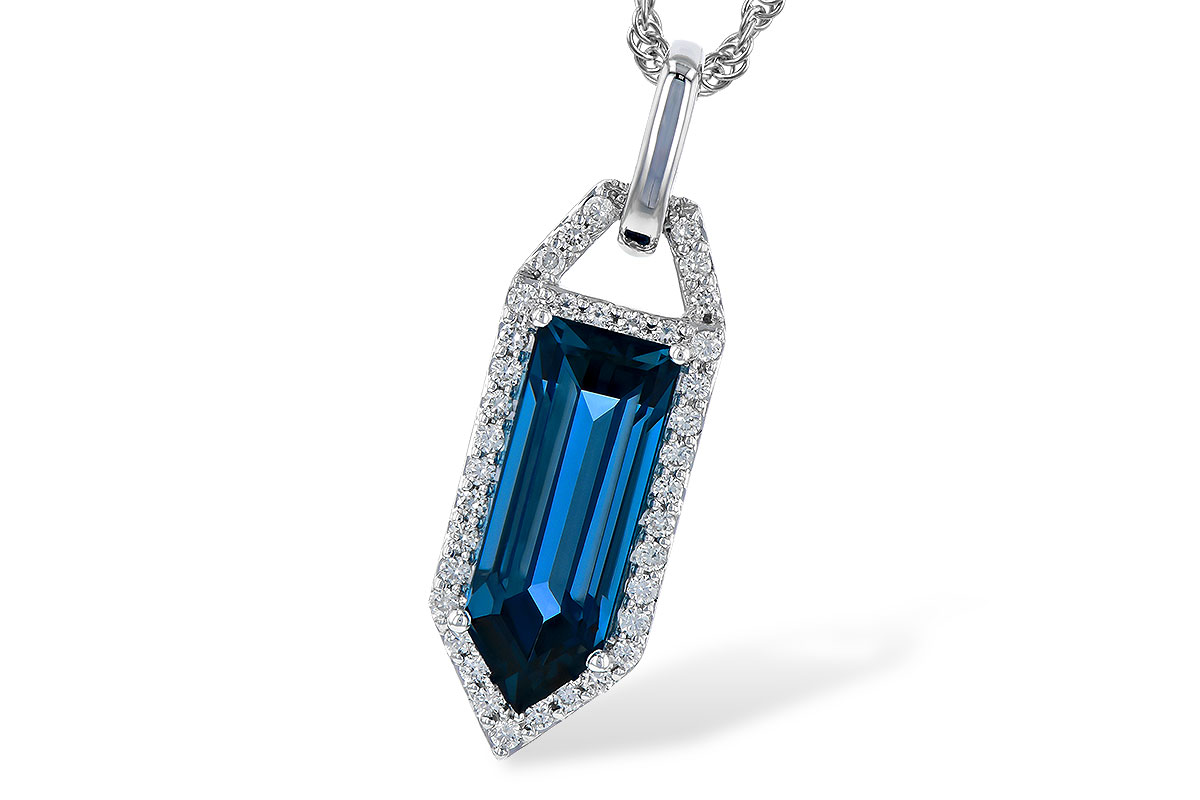 F273-38729: NECK 2.95 LONDON BLUE TOPAZ 3.12 TGW