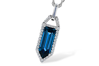 F273-38729: NECK 2.95 LONDON BLUE TOPAZ 3.12 TGW