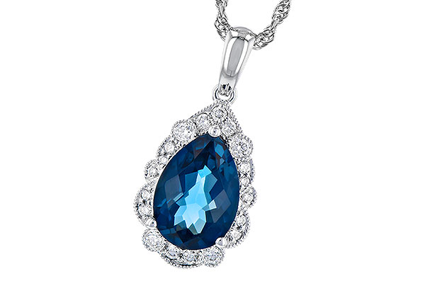 F273-43347: NECK 2.25 LONDON BLUE TOPAZ 2.40 TGW