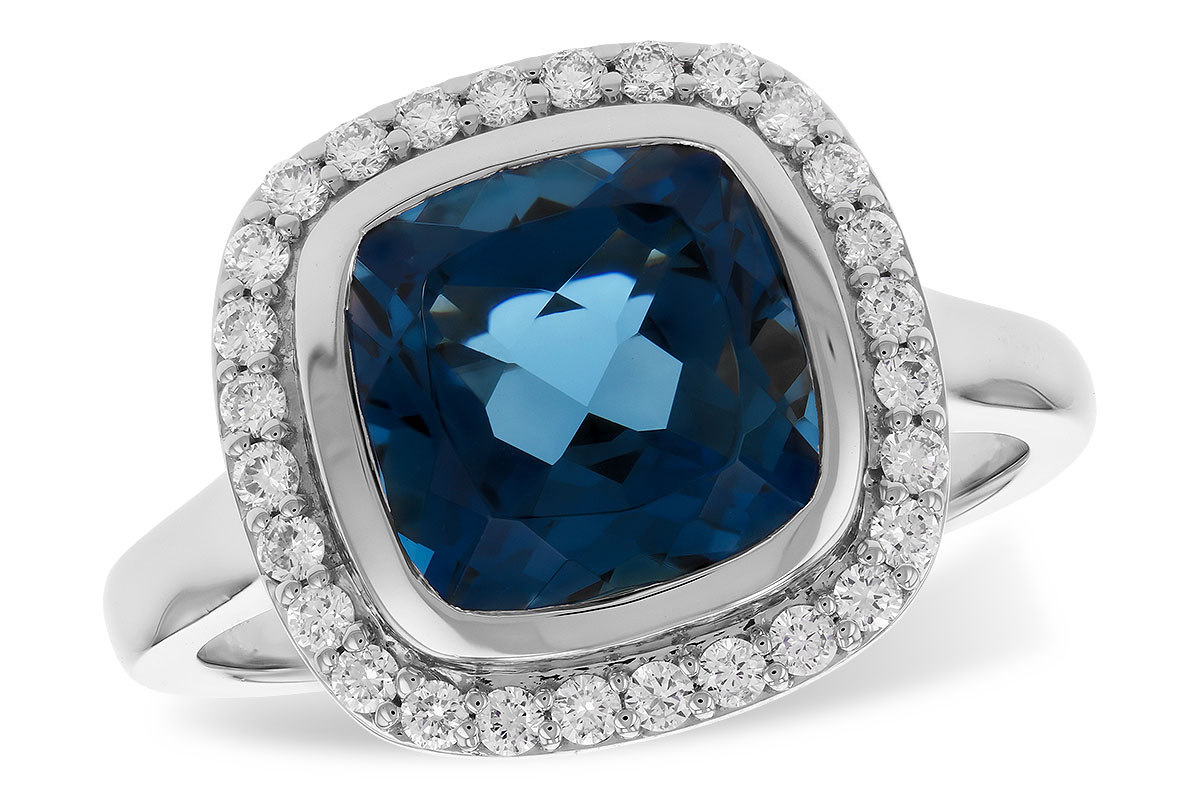 F274-34211: LDS RG 3.85 LONDON BLUE TOPAZ 4.15 TGW (9MM LBT)