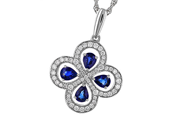 F275-20584: NECKLACE .68 SAPPHIRE TW .96 TGW