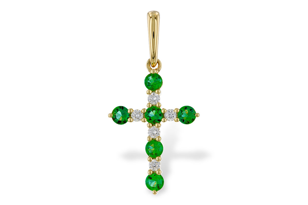 F275-20593: PENDANT .27 TW EMERALD .35 TGW