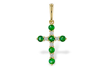 F275-20593: PENDANT .27 TW EMERALD .35 TGW