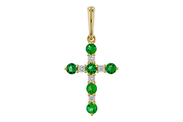 F275-20593: PENDANT .27 TW EMERALD .35 TGW