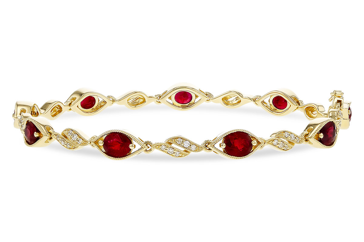 F275-20629: BRACELET 3.68 RUBY 3.92 TGW (7")