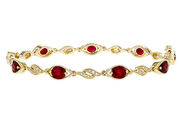 F275-20629: BRACELET 3.68 RUBY 3.92 TGW (7")