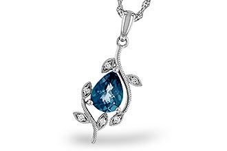F275-22420: NECK 1.20 LONDON BLUE TOPAZ 1.25 TGW (8x6MM LBT)