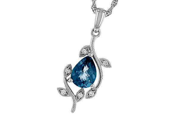 F275-22420: NECK 1.20 LONDON BLUE TOPAZ 1.25 TGW (8x6MM LBT)