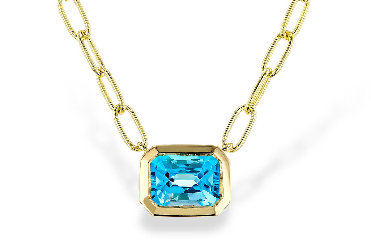 F275-24256: NECKLACE 1.20 SWISS BLUE TOPAZ (18")