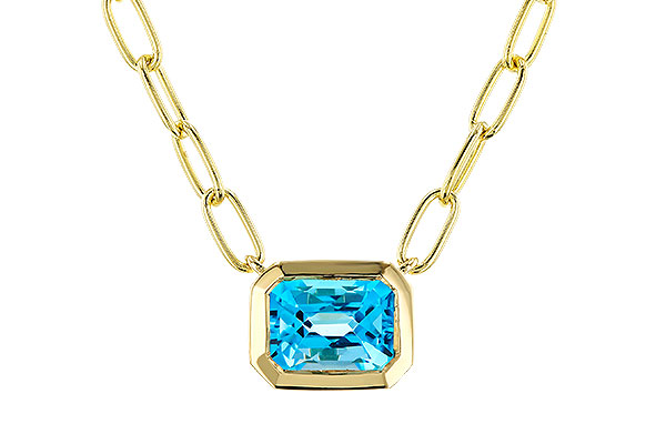 F275-24256: NECKLACE 1.20 SWISS BLUE TOPAZ (18")