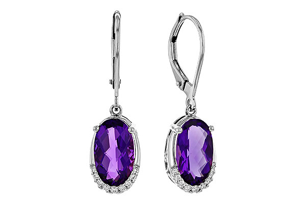 F275-26084: EARRINGS 2.70 TW AMETHYST 2.78 TGW (10x6MM OV)