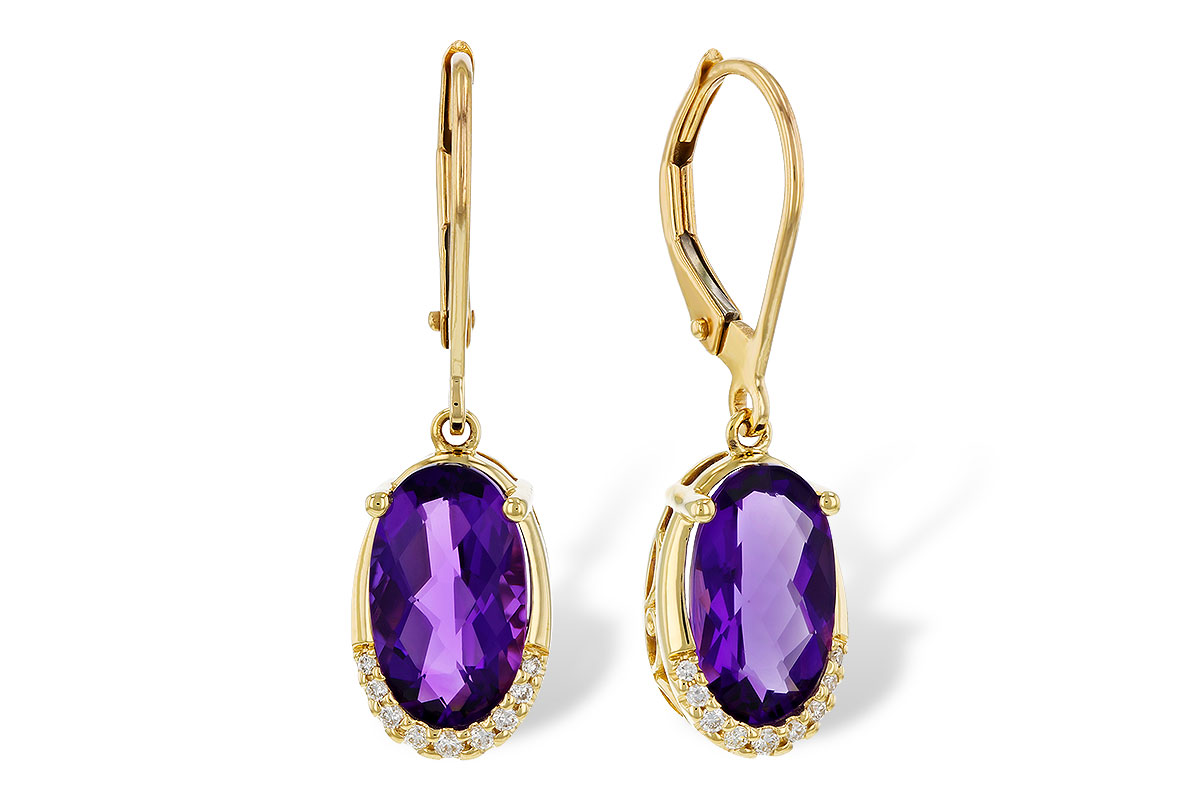 F275-26084: EARRINGS 2.70 TW AMETHYST 2.78 TGW (10x6MM OV)