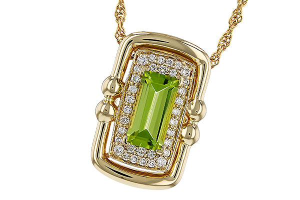 F275-26938: NECKLACE .72 PERIDOT .84 TGW (8x4MM PER)