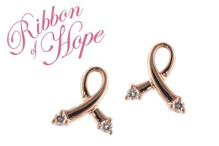 G000-72411: PINK GOLD EARRINGS .07 TW