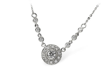 G006-16911: NECKLACE .17 BR .33 TW
