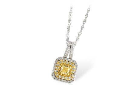 G187-96002: NECK .38 CTR YELLOW DIAMOND .89 TW