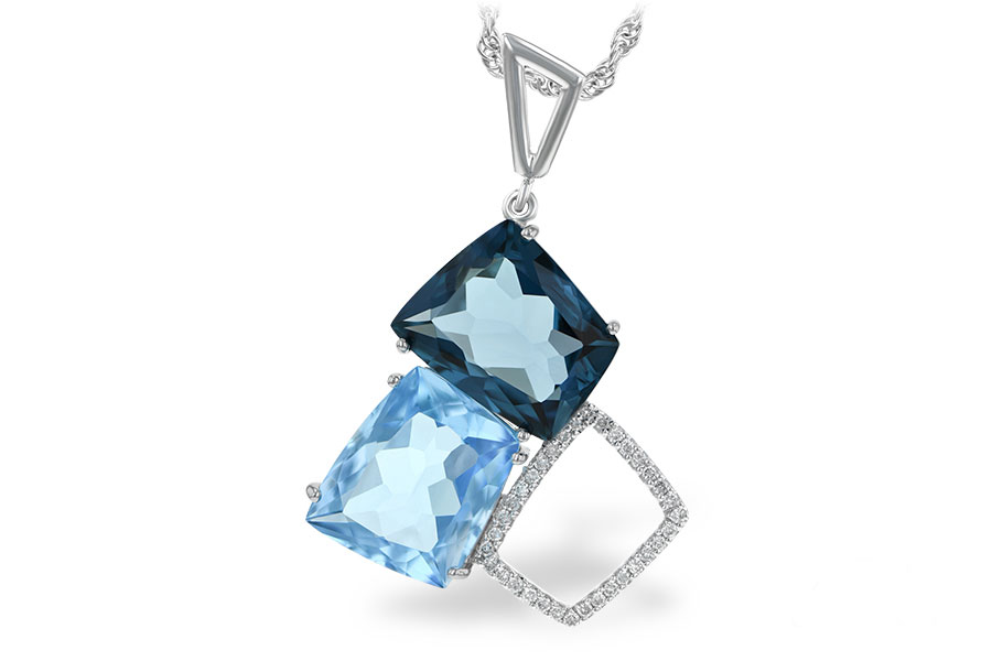 G188-88756: NECK 10.60 BLUE TOPAZ 10.73 TGW