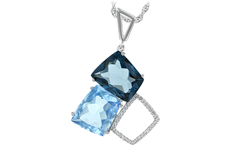 G188-88756: NECK 10.60 BLUE TOPAZ 10.73 TGW