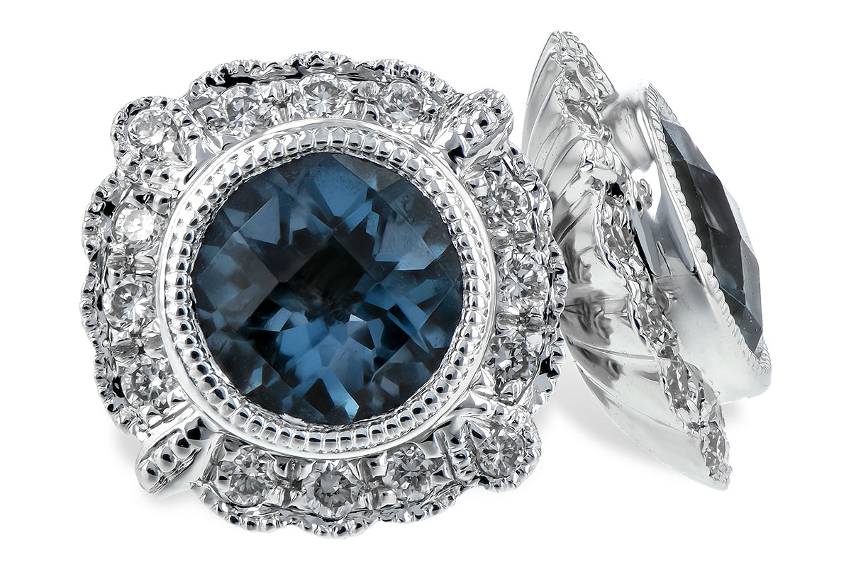G189-75111: EARR 1.03 BLUE TOPAZ 1.17 TGW
