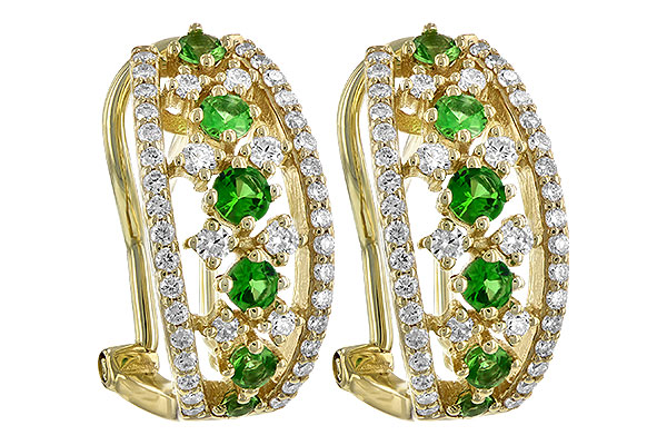 G190-64229: EARR .46 GREEN GARNET .86 TGW