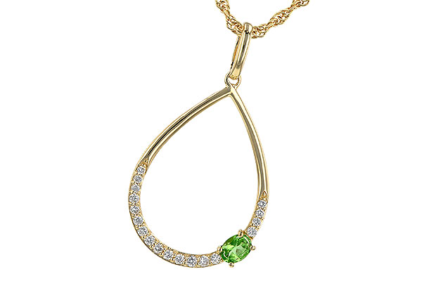 G190-71502: NECK .17 GREEN GARNET .26 TGW