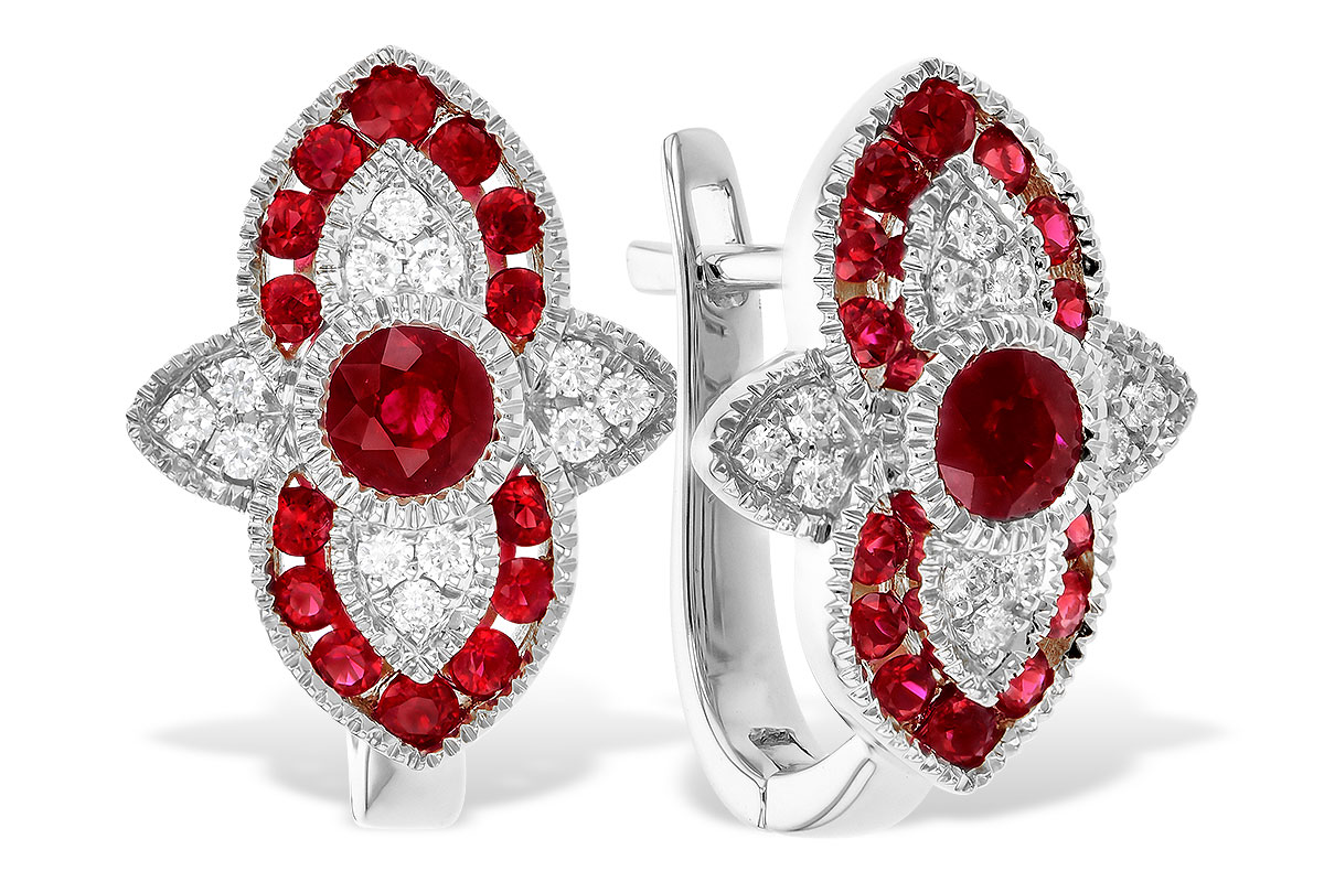 G274-27847: EARR .78 TW RUBY .90 TGW