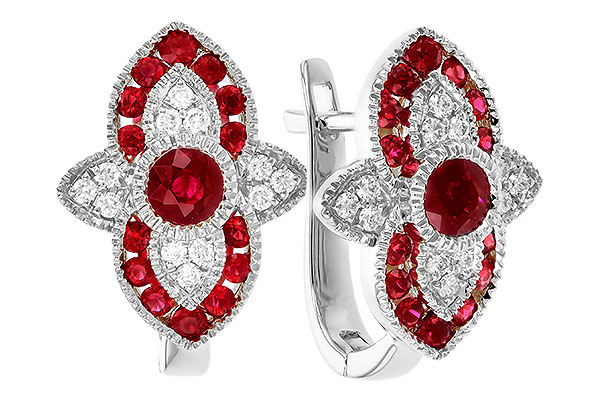 G274-27847: EARR .78 TW RUBY .90 TGW