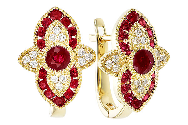 G274-27847: EARR .78 TW RUBY .90 TGW