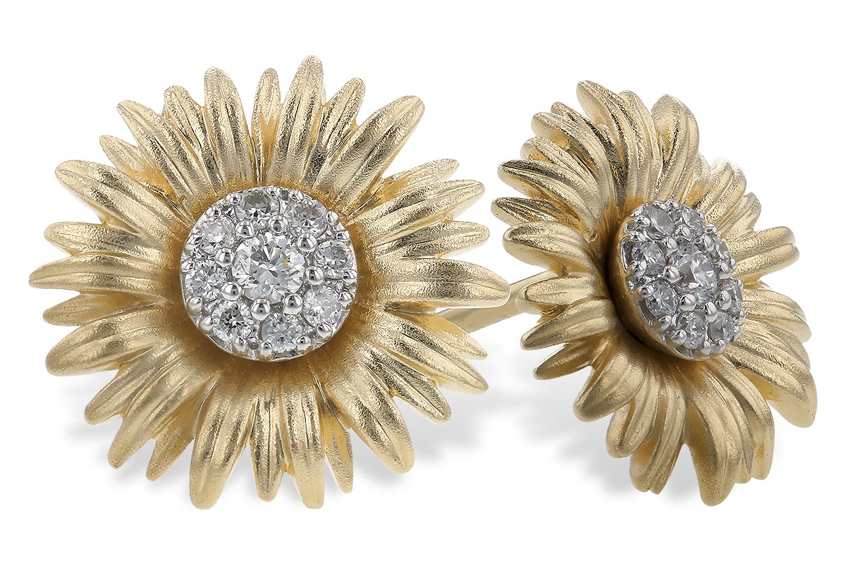 G274-31493: C274-30602 W/ YG PETALS & WG SETTINGS .14 TW