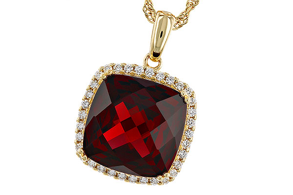 G275-21511: NECKLACE 9.26 GARNET 9.51 TGW (12MM CU)