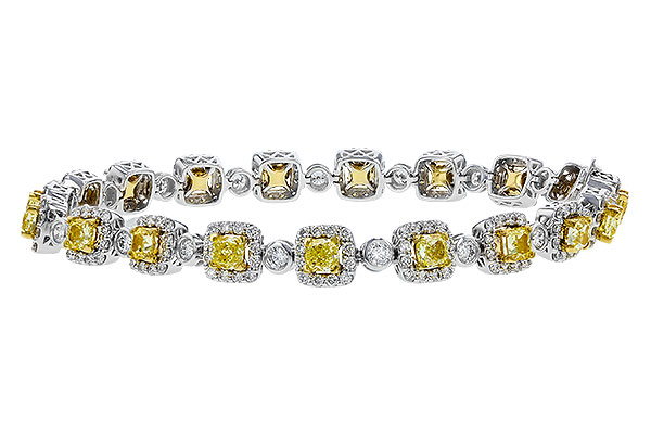 G275-22411: BRACELET 4.37 FANCY YELLOW DIAS 7.12 TW (7")