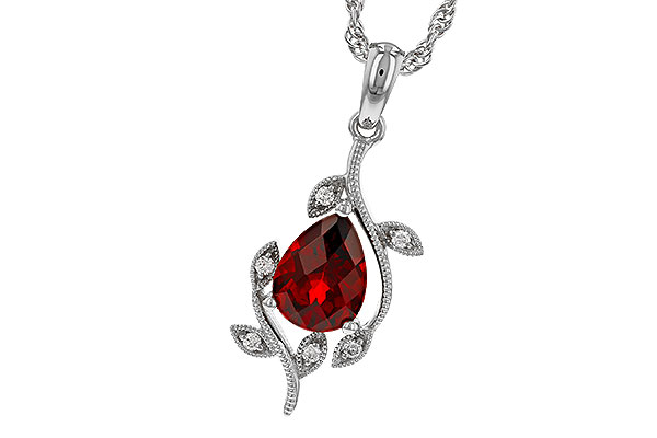 G275-25111: NECKLACE 1.34 GARNET 1.39 TGW (8X6MM GAR)