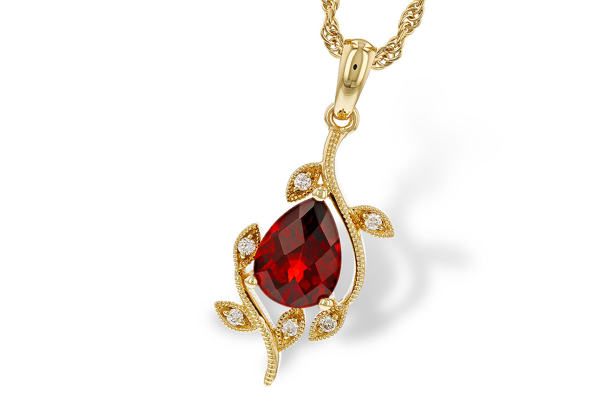 G275-25111: NECKLACE 1.34 GARNET 1.39 TGW (8X6MM GAR)