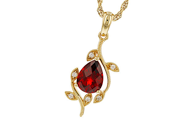 G275-25111: NECKLACE 1.34 GARNET 1.39 TGW (8X6MM GAR)