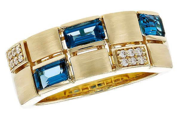 G275-25156: LDS RG .94 LONDON BLUE TOPAZ 1.00 TGW