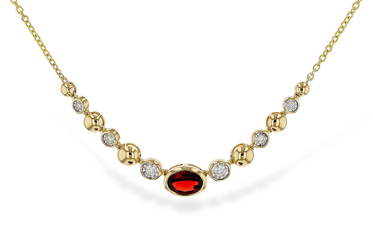 G275-26029: NECKLACE .88 GARNET 1.00 TGW (17")