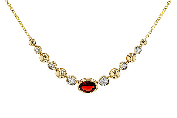 G275-26029: NECKLACE .88 GARNET 1.00 TGW (17")