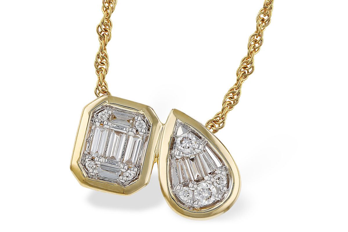 G275-26056: NECKLACE .17 BAG .25 TW