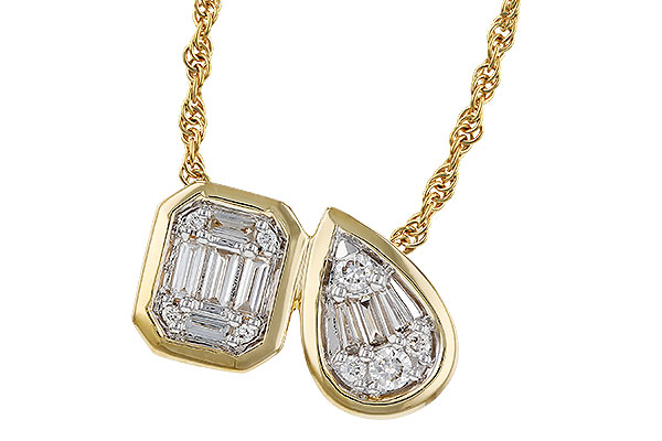 G275-26056: NECKLACE .17 BAG .25 TW