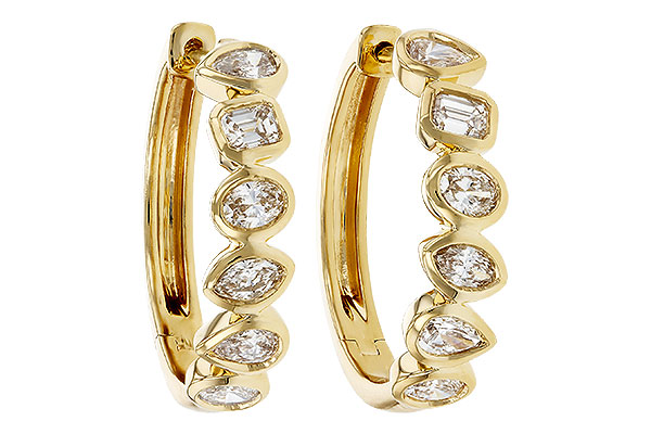 G276-09638: EARRINGS 1.10 TW FANCY CUT DIAS