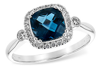 H189-74202: LDS RG 1.62 LONDON BLUE TOPAZ 1.78 TGW (7MM LBT)