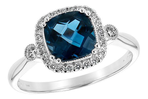 H189-74202: LDS RG 1.62 LONDON BLUE TOPAZ 1.78 TGW (7MM LBT)