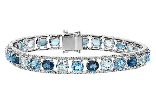 H189-75102: BRACELET 16.54 BLUE TOPAZ 17.78 TGW