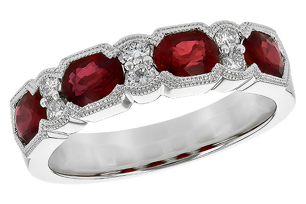 H190-66065: LDS WED RG 1.66 RUBY 1.84 TGW (5x4MM RUBY)