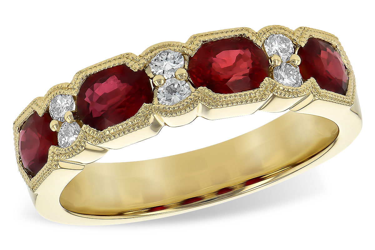 H190-66065: LDS WED RG 1.66 RUBY 1.84 TGW (5x4MM RUBY)