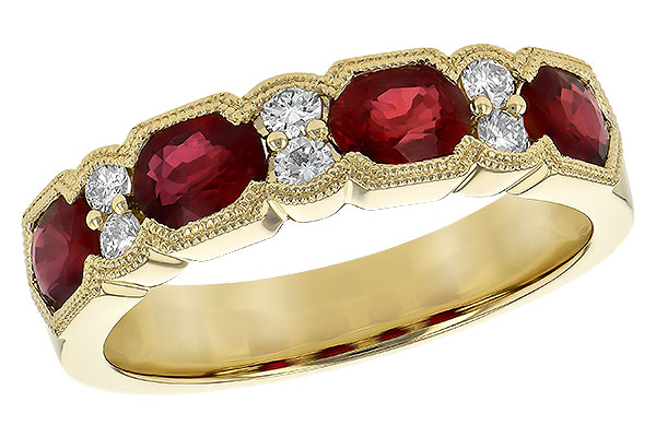 H190-66065: LDS WED RG 1.66 RUBY 1.84 TGW (5x4MM RUBY)