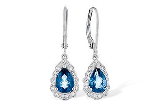 H273-44265: EARR 1.48 TW LONDON BLUE TOPAZ 1.63 TGW