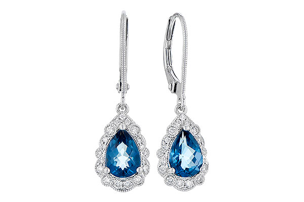 H273-44265: EARR 1.48 TW LONDON BLUE TOPAZ 1.63 TGW